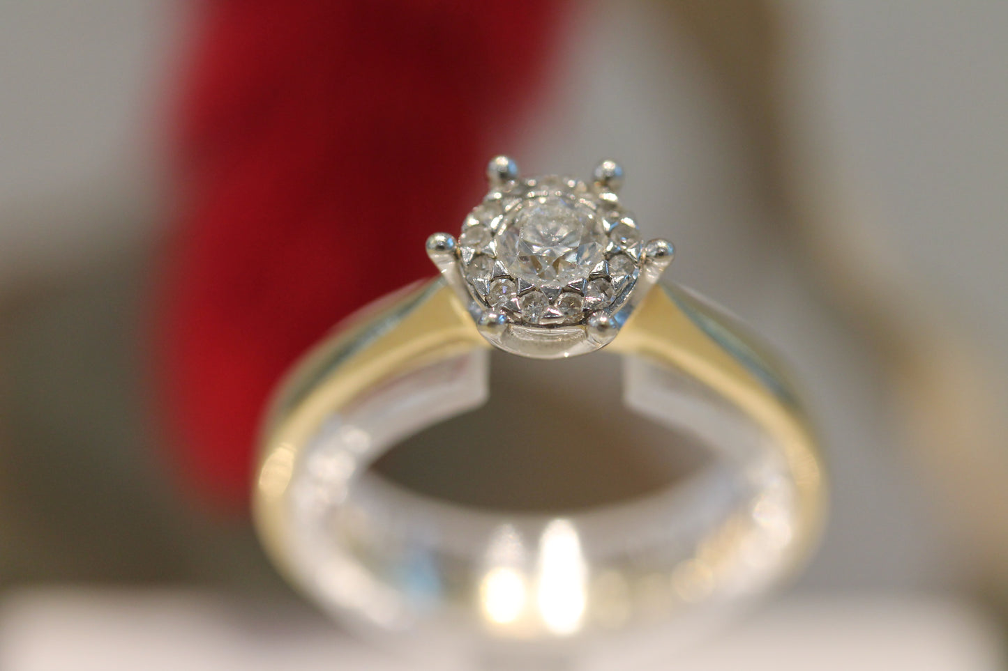 Gelbgold Ring mit Brillanten