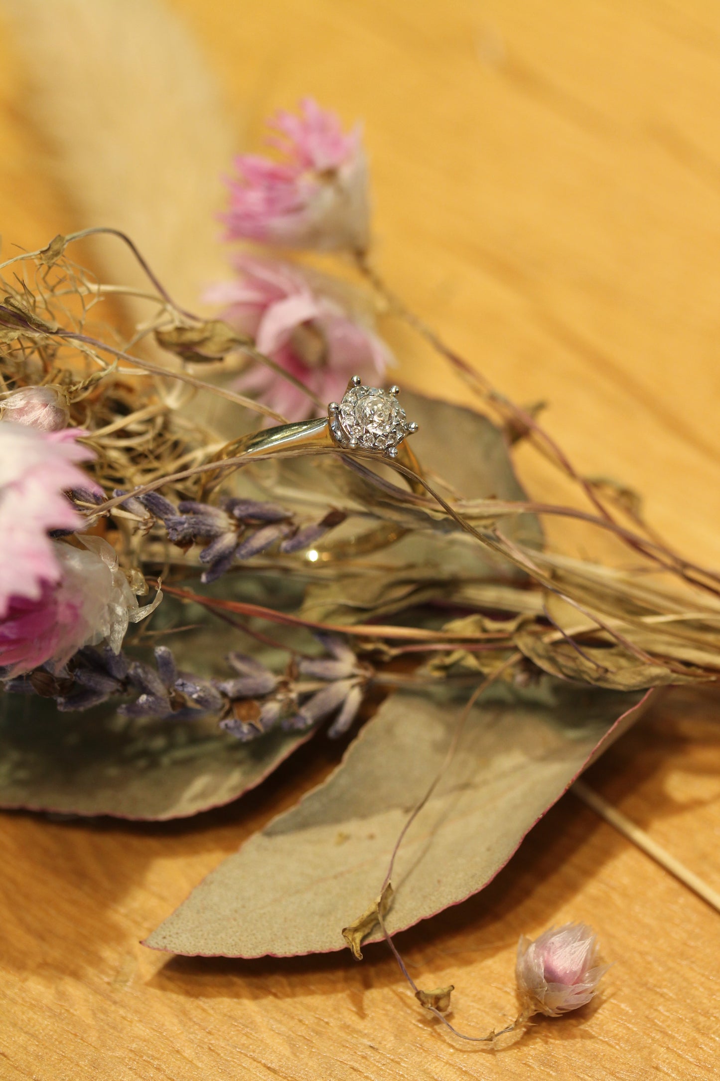 Gelbgold Ring mit Brillanten