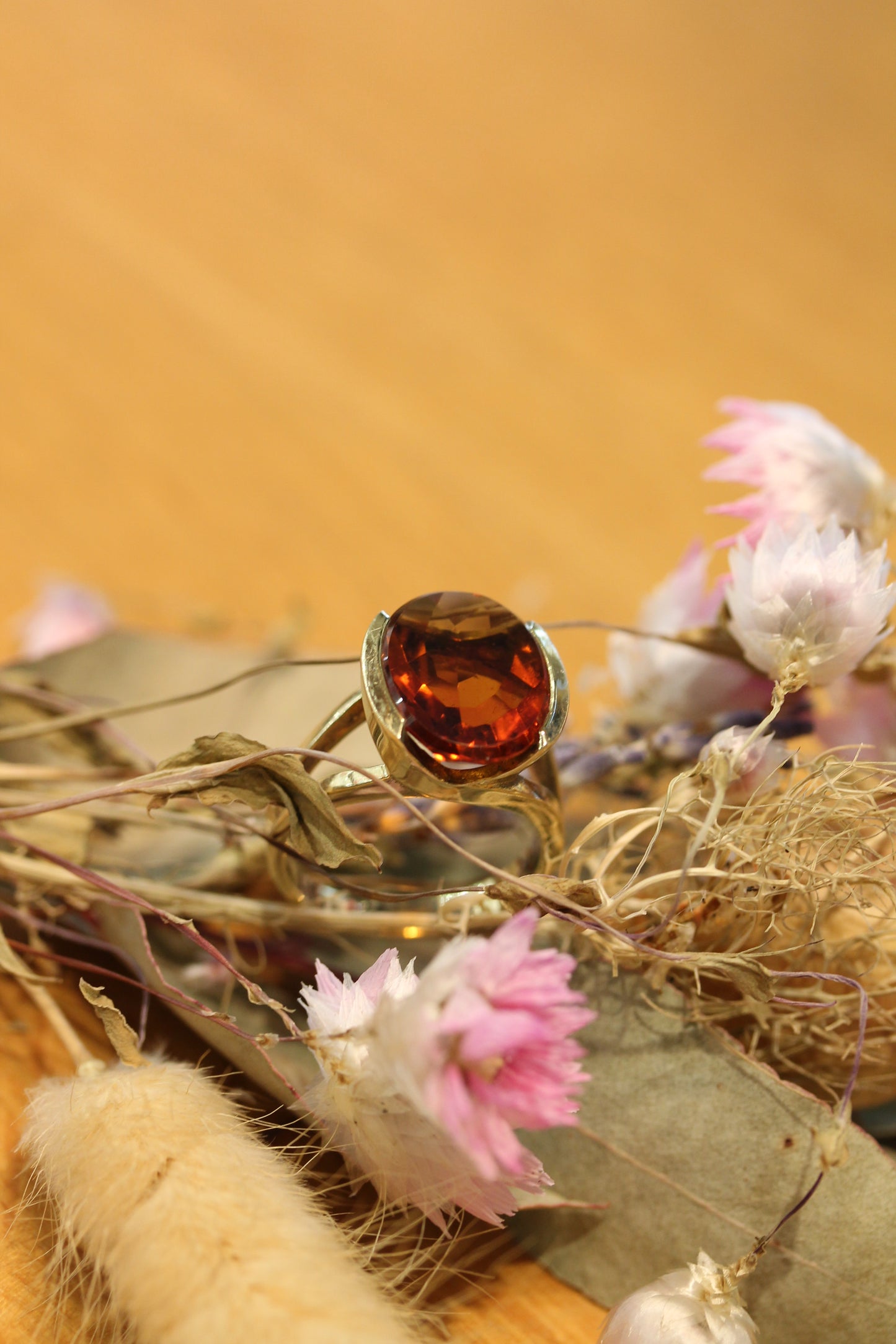 585er Gelbgold Ring mit Citrin
