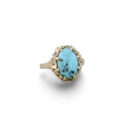 Goldring mit Türkis