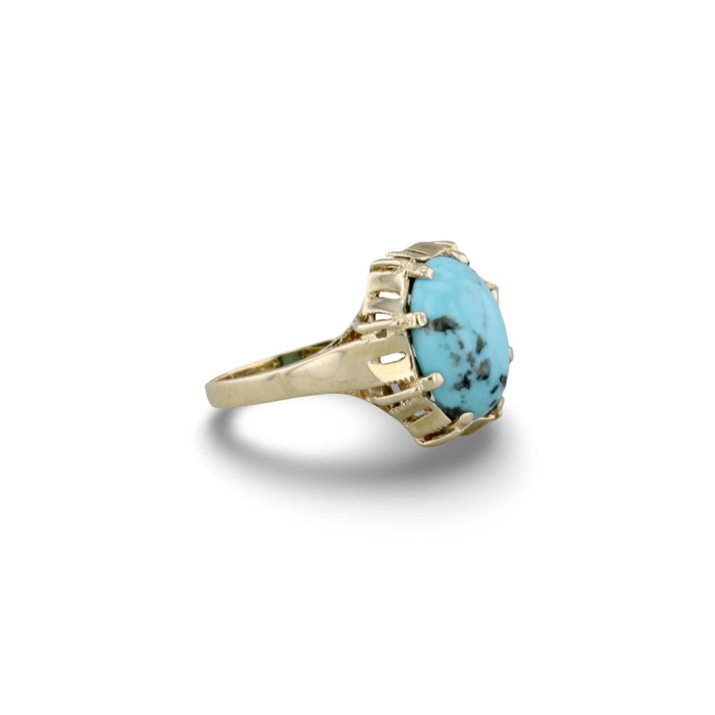 Goldring mit Türkis