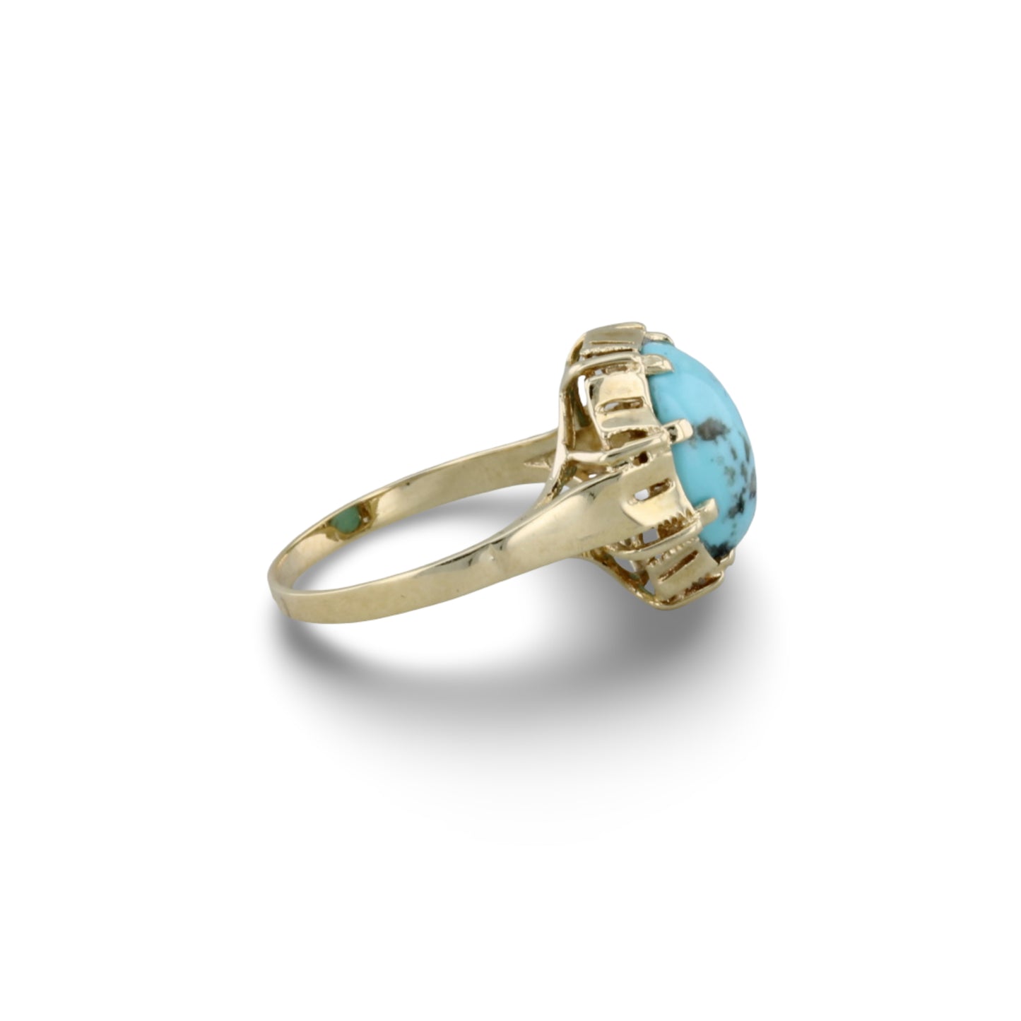 Goldring mit Türkis