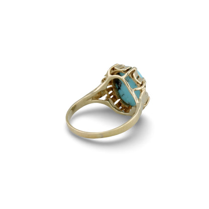 Goldring mit Türkis