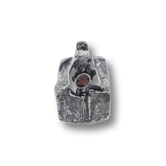 Silberanhänger mit Granat