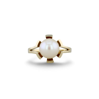 Goldring mit Perle