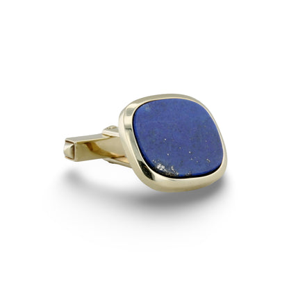 Goldene Manschettenknöpfe mit Lapislazuli