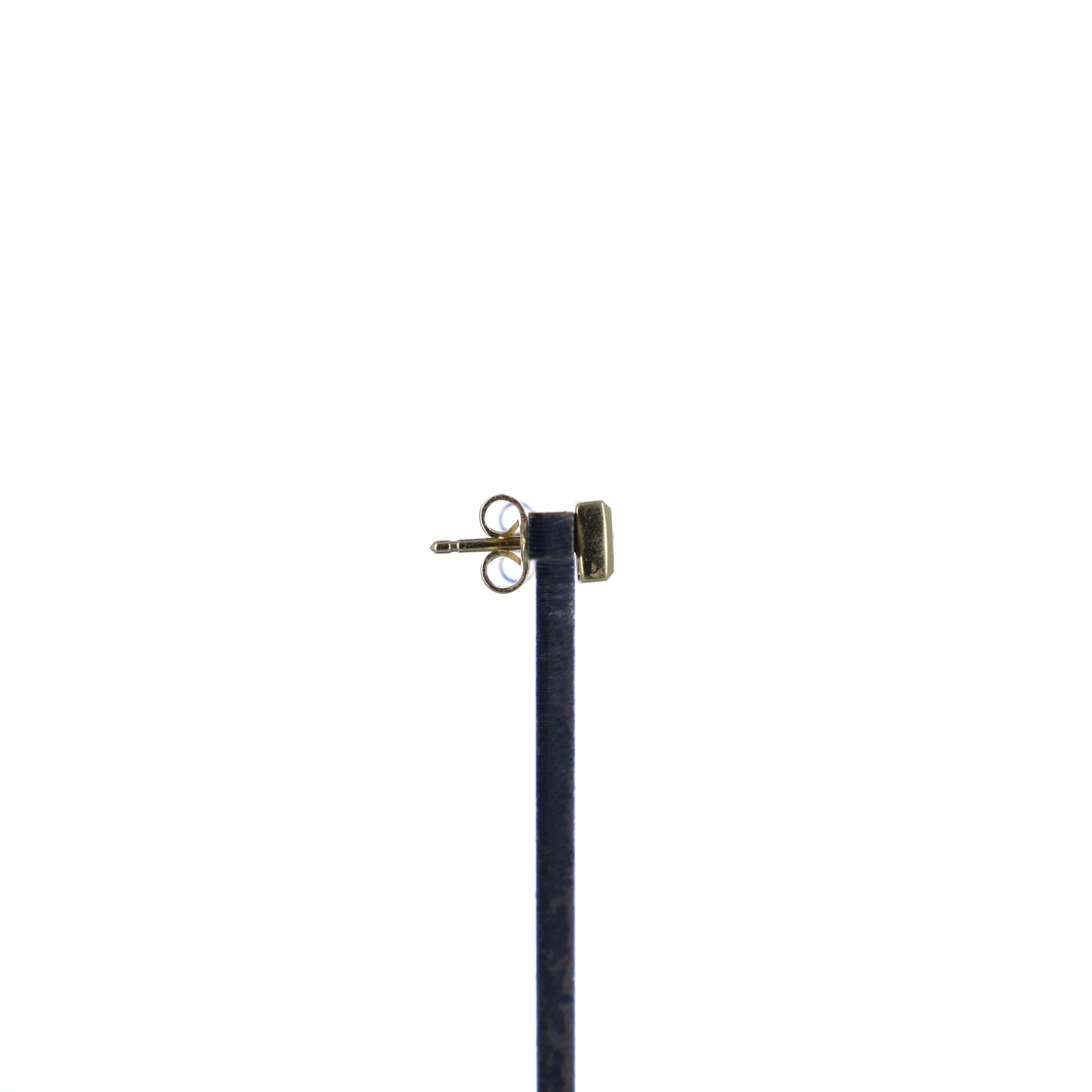 585er Gelbgold Ohrstecker eckig mit 2 Brillanten