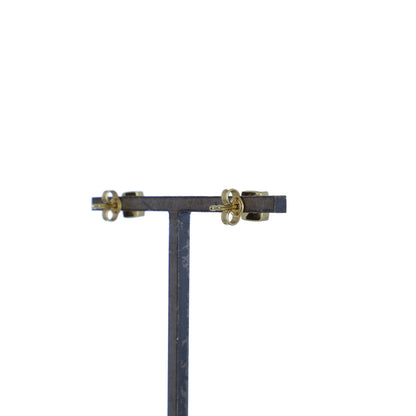 585er Gelbgold Ohrstecker eckig mit 2 Brillanten