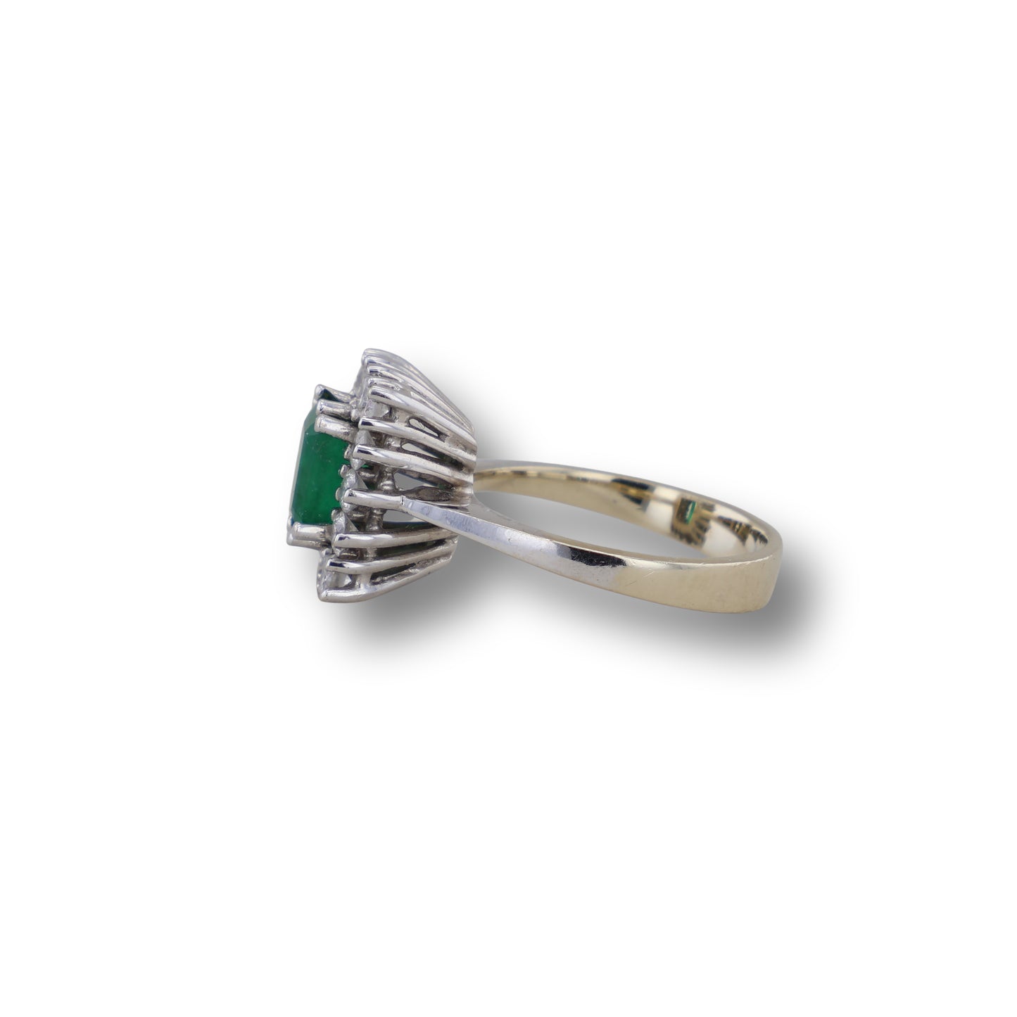 Weißgold Ring mit Smaragd