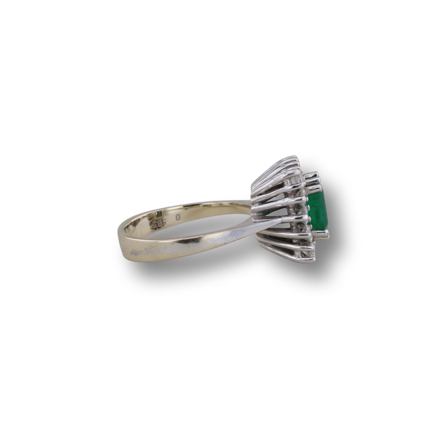 Weißgold Ring mit Smaragd