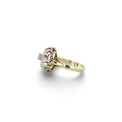 Gelbgold Ring als Blume