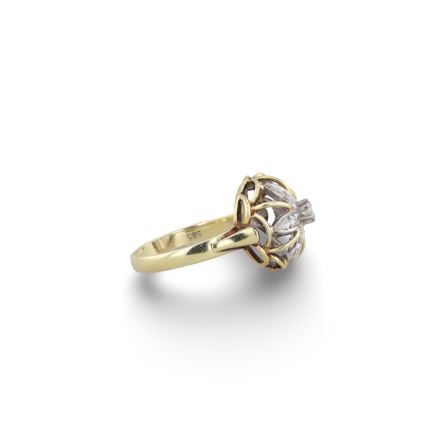 Gelbgold Ring als Blume
