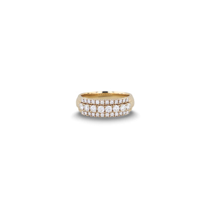 Ring mit 3 Brillantenreihen