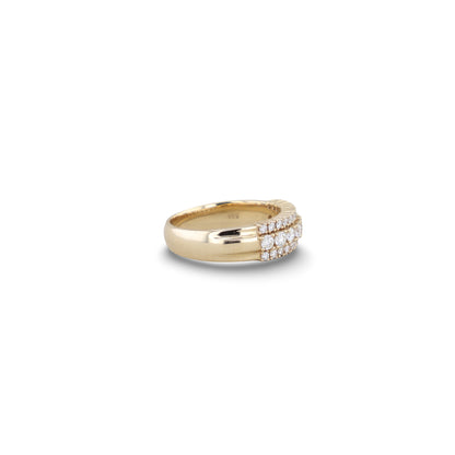 Ring mit 3 Brillantenreihen