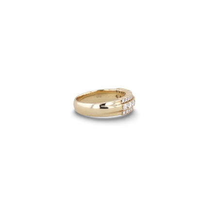Ring mit 3 Brillantenreihen
