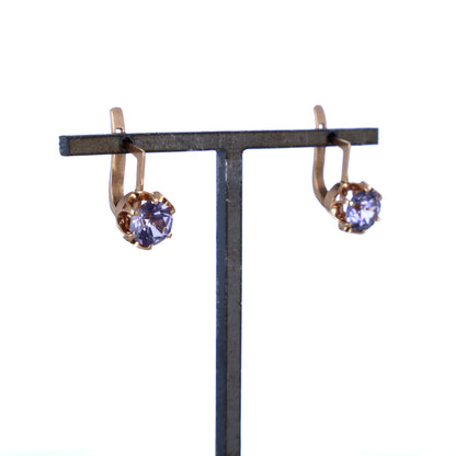 Rotgold Ohrhänger mit Morganit