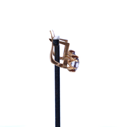Rotgold Ohrhänger mit Morganit