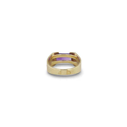 Gelbgold Ring mit Amethyst und Brillanten