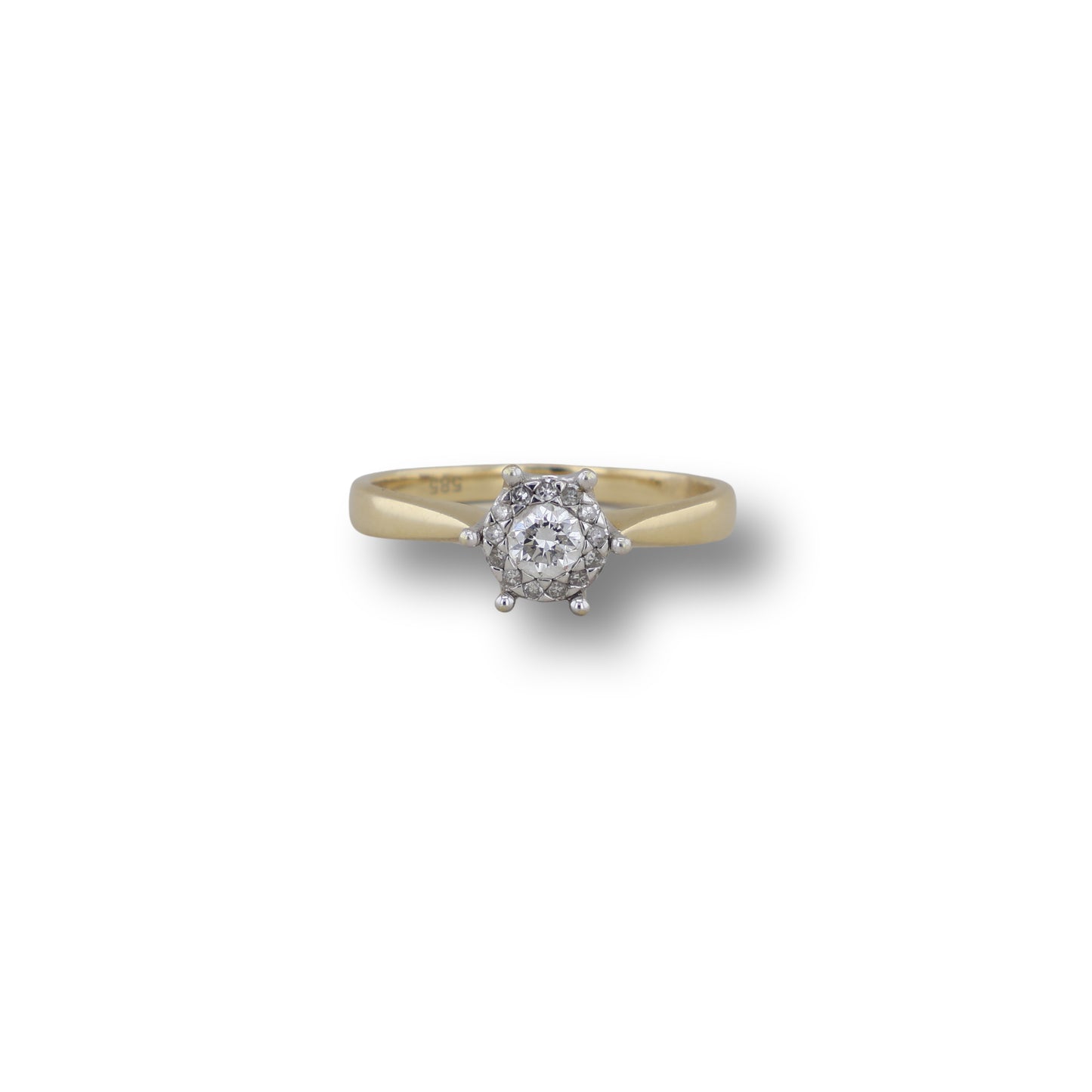 Gelbgold Ring mit Brillanten