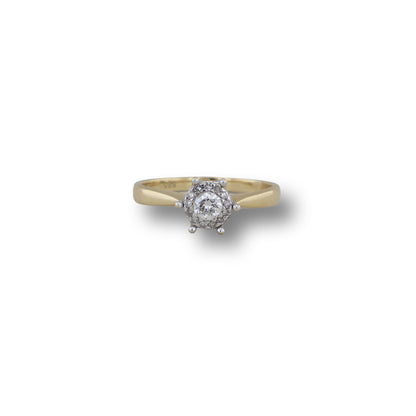 Gelbgold Ring mit Brillanten