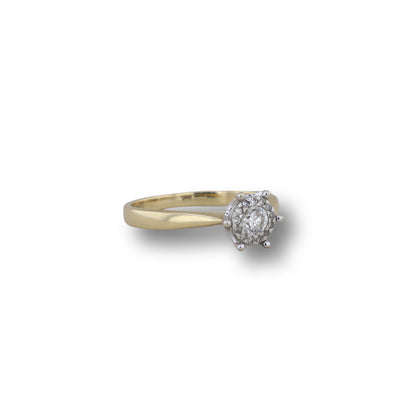 Gelbgold Ring mit Brillanten