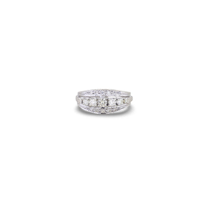 Weißgold Ring mit 7 Brillanten