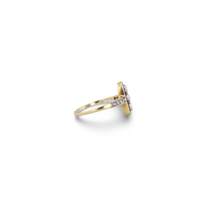 Gelbgold Ring mit 3 Brillanten
