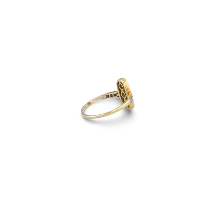 Gelbgold Ring mit 3 Brillanten