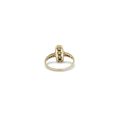 Gelbgold Ring mit 3 Brillanten