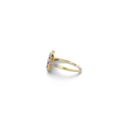 Gelbgold Ring mit 3 Brillanten