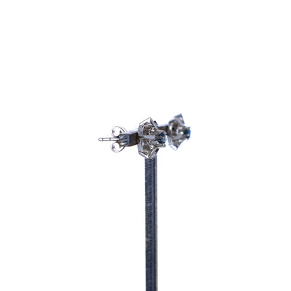 Weißgold Ohrstecker mit 2 Safiren