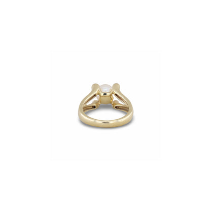 Ring mit Perle und Brillanten
