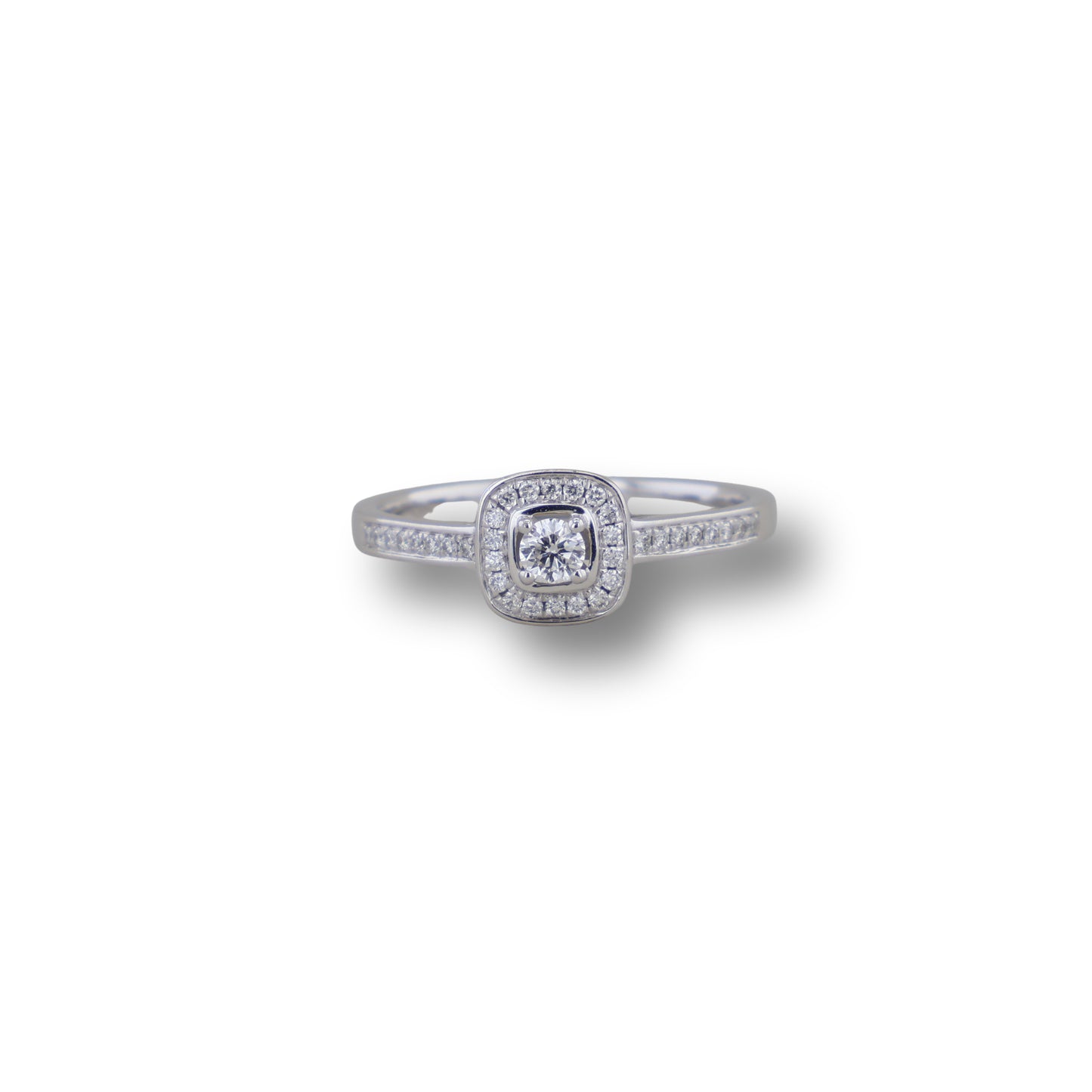 Ring eckig mit Brillantbesatz