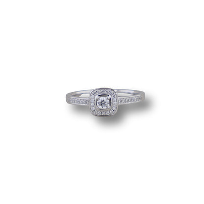 Ring eckig mit Brillantbesatz